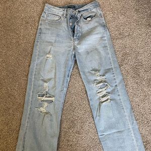 Light wash ripped jeans